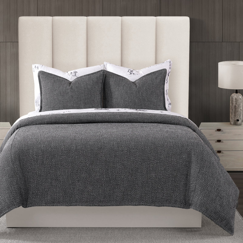 Ensemble de housse de couette Tweed, Housse de couette très grand et 2 très grandes t, Noir, noir, noir, noir