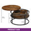 Rothwell Lift Top  Coffee Table ,Extendable Round Cocktail Table-772208948-772207710-783565090