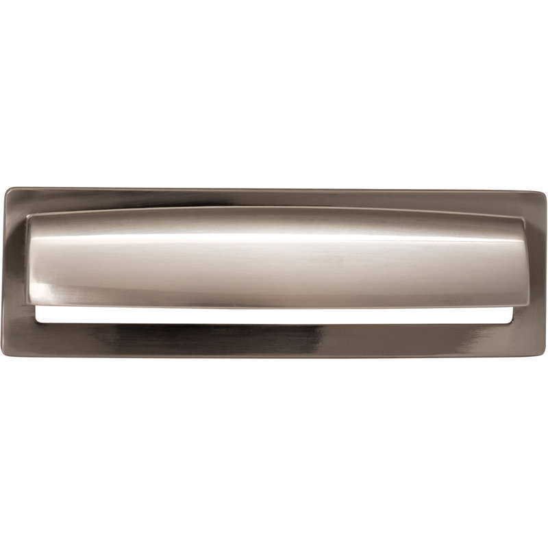 Hollin Cup/Bin pull, Brushed Satin Nickel, 5 1/16" Center to Center