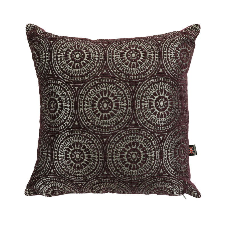 Chilton Geometric Square Throw Cushion, Purple, Medium
