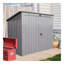 La poubelle contient 2 poubelles en métal pour le rangement des ordures, en acier inoxydable galvanisé, une remise pour la cour de jardin grise