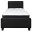 Lit plateforme tapissier avec matelas à ressorts ensachés Aluino-29332044-29332046