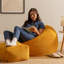 Bean Bag Bazaar Kingston Cordurouy Bean Bag and Square Footstool-68015579