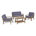 Gray Frame/Dark Gray Cushion