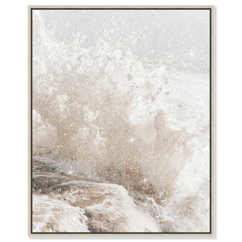 Tidal Impact I Print by Oliver Gal, 46"H x 37"W, Silver Floater Frame