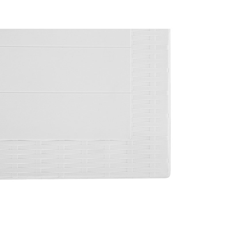 Ezmerelda Plastic Dining Table, White