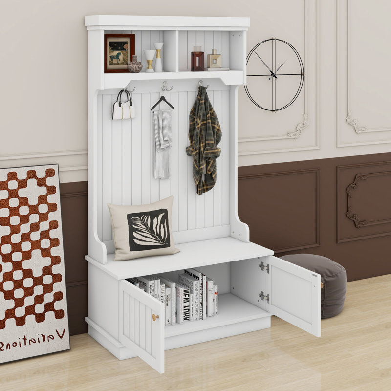 Portemanteaux avec crochets, Blanc