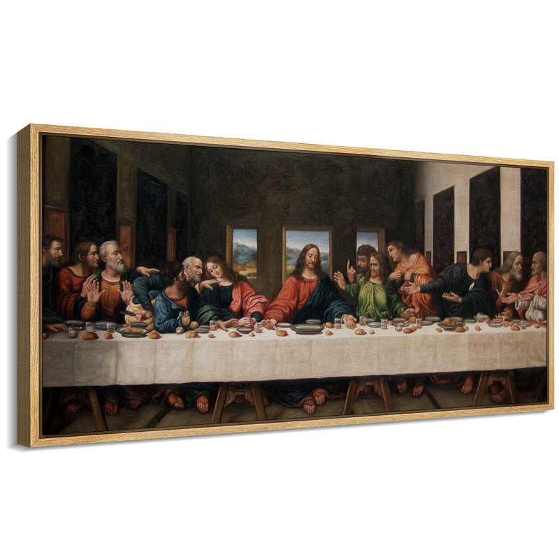 Reproduction d'art sur toile encadrée classique, Cadre naturel, H 30 po x l 60 po x P 1,5 po