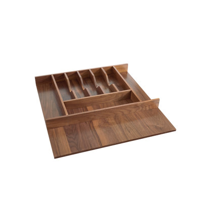 Rev-A-Shelf Walnut Trim To Fit Shallow Cutlery Drawer Insert Organizer