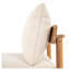 Canapé d'extérieur en forme de L en bois d'acacia, finition teck clair avec coussin beige