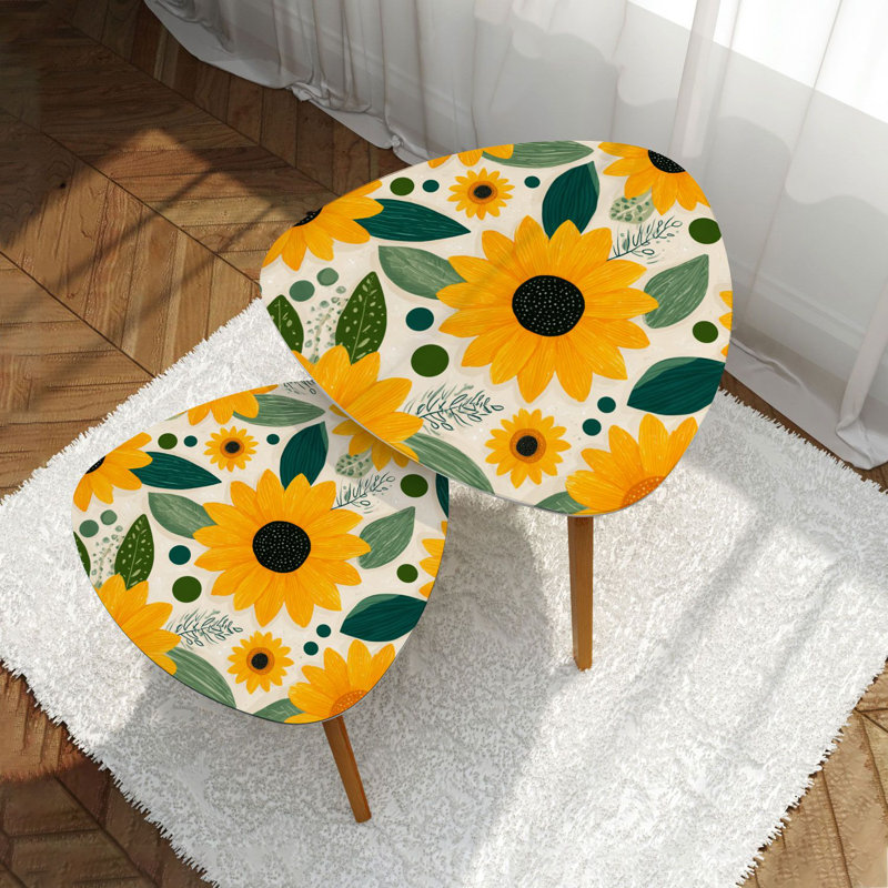 Ensemble de 2 tables basses gigognes Triangle