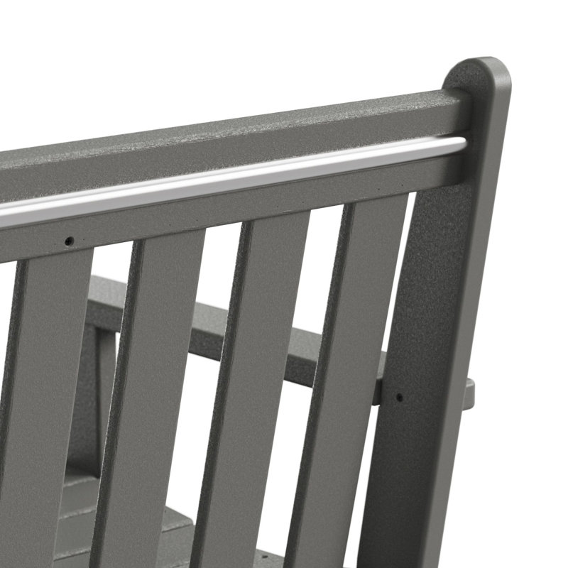 Banc de patio POLYWOOD Vineyard, H 35,25 po x l 48 po x P 24 po, Gris ardoise