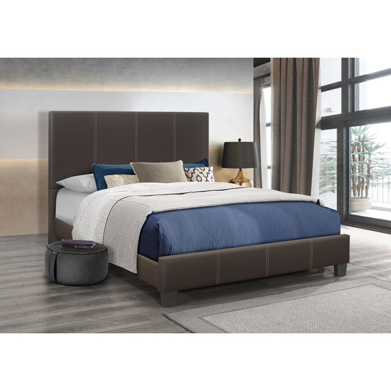 Lit tapissier standard Amiryan, Double, Marron