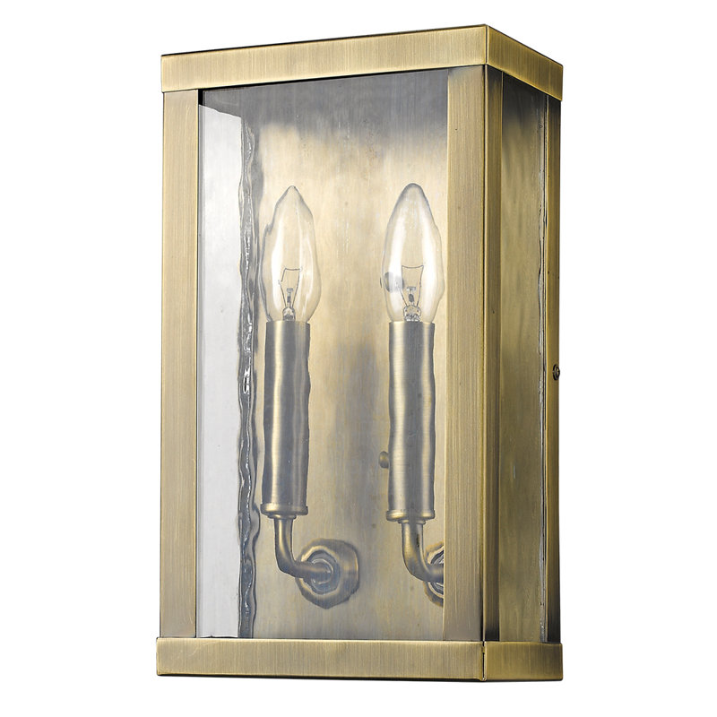 Goncalo Wall Light, Antique Brass, 18" H x 8" W x 4" D