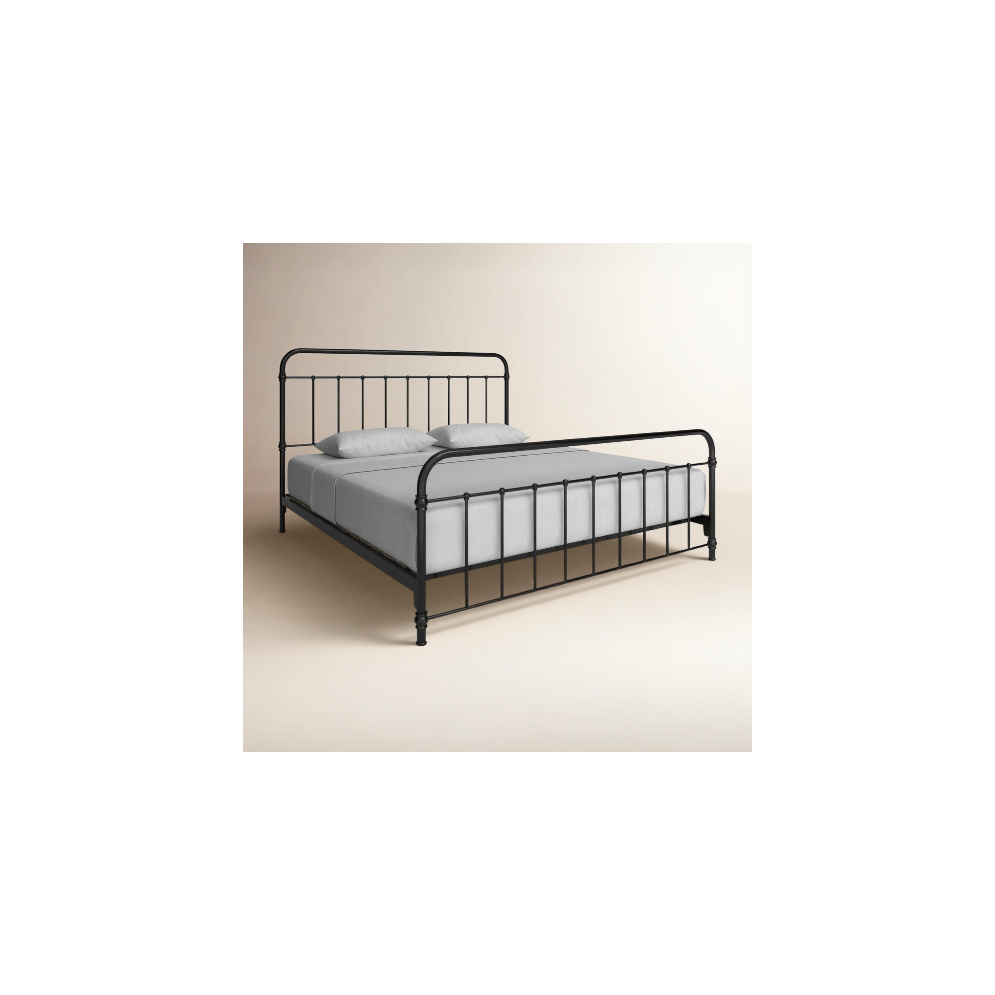 Niles Metal Bed, Black, King