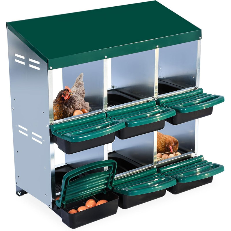 Boîte de nidification pour poulets, 10 boîtes de nidification pour poules pondeuses, boîtes de nidification pour poulets avec poulailler