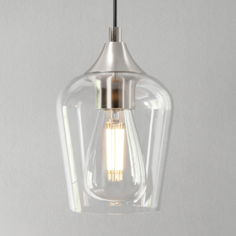 Luminaire suspendu à hauteur réglable, Nickel brossé, 2