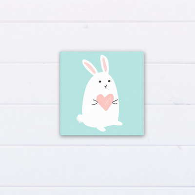 « love lapin », art sur toile