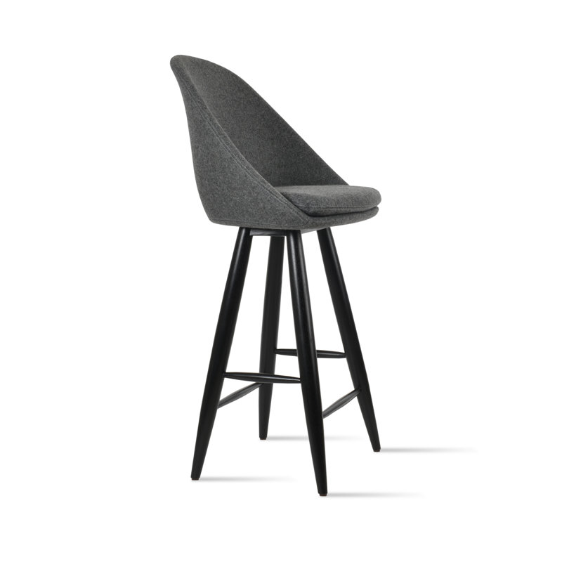 Tabouret de bar et de comptoir Avanos, Tabouret de bar (siège d'une hauteur de 32,5 po), Gris foncé