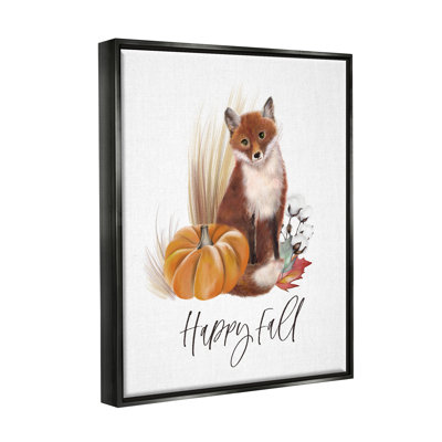 " Happy Fall Scenic Autumn Fox Pumpkin Botanicals " by Studio Q