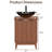24" Rustic Bathroom Vanity with Sink, Freestanding Cabinet featuring 2 Doors, and Boat Tempered Glass Vessel Sink, Adjustable Shelf with Faucet & Pop Up Drain Included