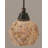Cord Hung Mini Pendant Shown In Black Copper Finish With 10" Amber Crystal Glass-32464173-32464201-32464178