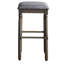Tabourets de bar en bois Arnhem, ensemble de 2, style rustique chic avec tissu et fabrication solide-1083259609-1083259611