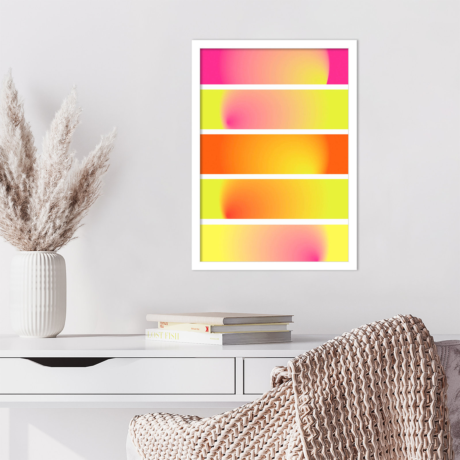 One Way by Valeria Castillo, White, 21" H x 15" W x 1" D