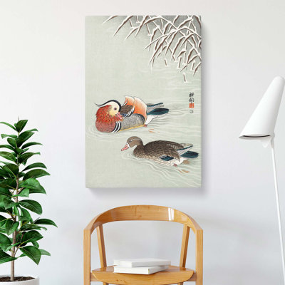 Mandarin Ducks by Ohara Koson - Wrapped Canvas