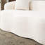 Canapé incurvé crème à 2 places avec accoudoirs ronds, idéal pour la chambre à coucher et les espaces de vie principaux, sans assemblage, système de ressorts en mousse haute densité, bureau à compression blanc, petites chambres, minimaliste