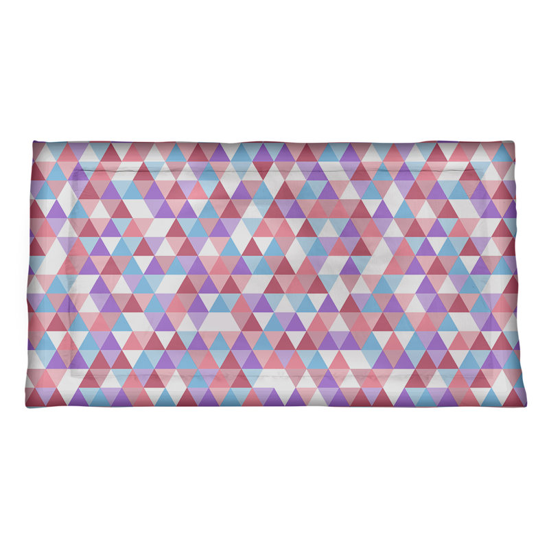 Taie décorative Katelyn Elizabeth, Simple standard, Polyester, Bleu / rouge / brun