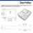 DeerValley Ally 19" x 14.8" Rectangular Vitreous China Vessel Bathroom Sink, White with Black Rim