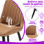 Ensemble de 2 chaises de salle à manger en similicuir avec coussins épais avec pieds en métal robustes et chaises d'appoint sans accoudoirs-123167658