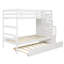 Lit superposé simple au-dessus de simple en bois massif avec lit gigogne Daft par Harriet Bee-1108972868