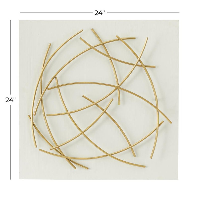 Modern Abstract Wall Decor, White