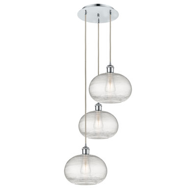 Luminaire suspendu grappe 3 lumières Larrick