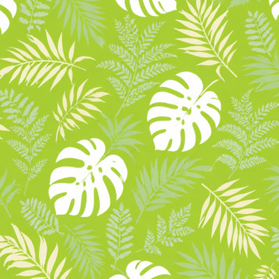 Peel and Stick Wallpaper Tropical Monstera Palm Leaves Green Botanical Contact Paper Removable Self Adhesive Wall Mural Wall Decor for Bedroom Kitchen Cabinets 17.7in x 118in