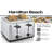Hamilton Beach® Brushed Stainless Steel 4-Slice Toaster with Extra Wide Slots for Bagels, Shade Selector, Toast Boost, Slide-Out Crumb Tray, Auto-Shutoff and Cancel Button