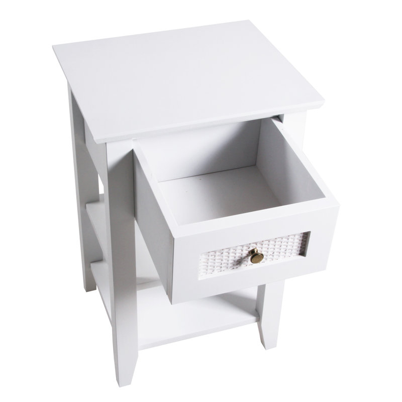 Feldspar 45cm W Solid Wood Bedside Table