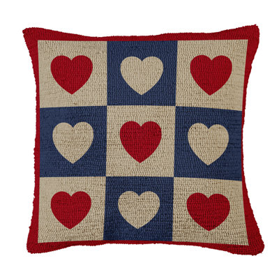 Hooked Pillow 18"X18" Americana
