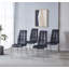 Ensemble de 4 chaises de salle à manger en similicuir de style moderne avec treillis en métal, confortables et élégantes