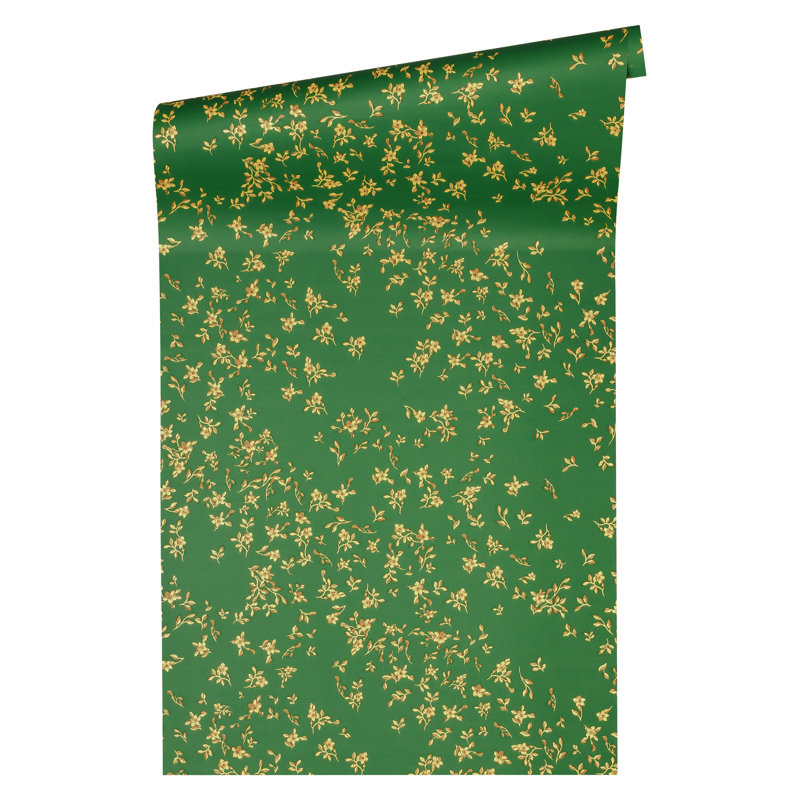 1005cm x 70cm Wallpaper Roll, Green/Yellow/Beige