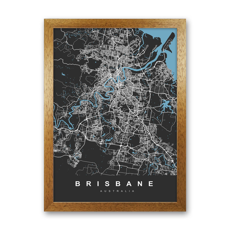 Brisbane II - Print, Brown Paper, 46cm H x 34cm W x 3cm D