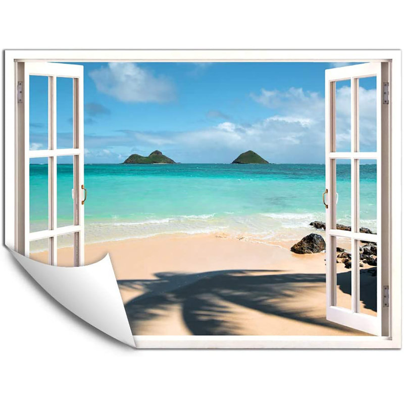 Window White Scenery Peel & Stick Border, 32" L x 24" W