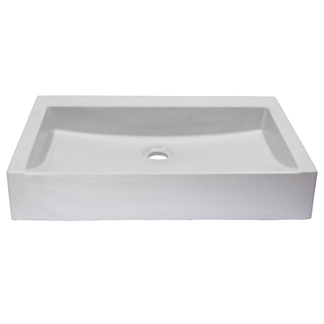 Eden Bath 15.2'' Concrete Rectangular Bathroom Sink Eden Bath Sink 