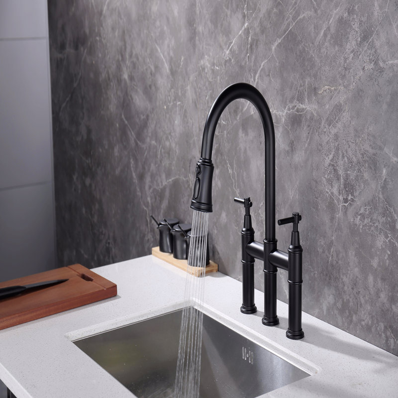 Robinet de cuisine avec douchette extractible encastrée