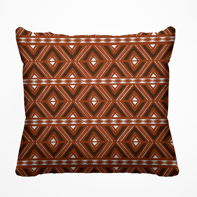 Housse de coussin d'extérieur carré et insert, L 17 po x H 17 po, Terre cuite