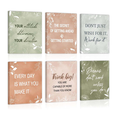 6 Piece Wrapped Canvas Wall Art