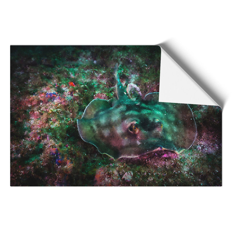 Sting Ray Painting - Frameless Print, 21cm H x 30cm W x 0.1cm D
