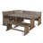 Yael 4Pc Corner Breakfast Nook Set, Brown Dining Table Corner Bench